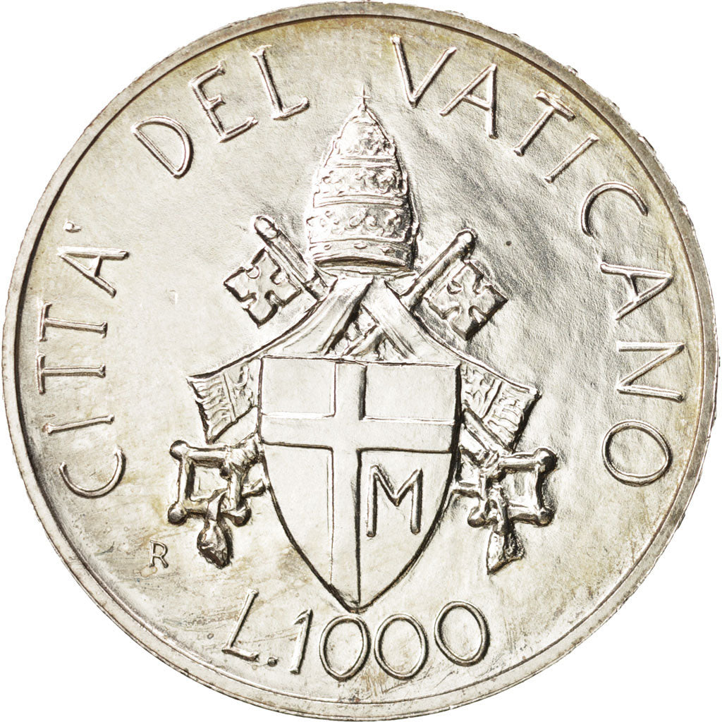 Vatikanstadt, John Paul II, 1000 Lire, 1989, AU(55-58), Silver, KM:219