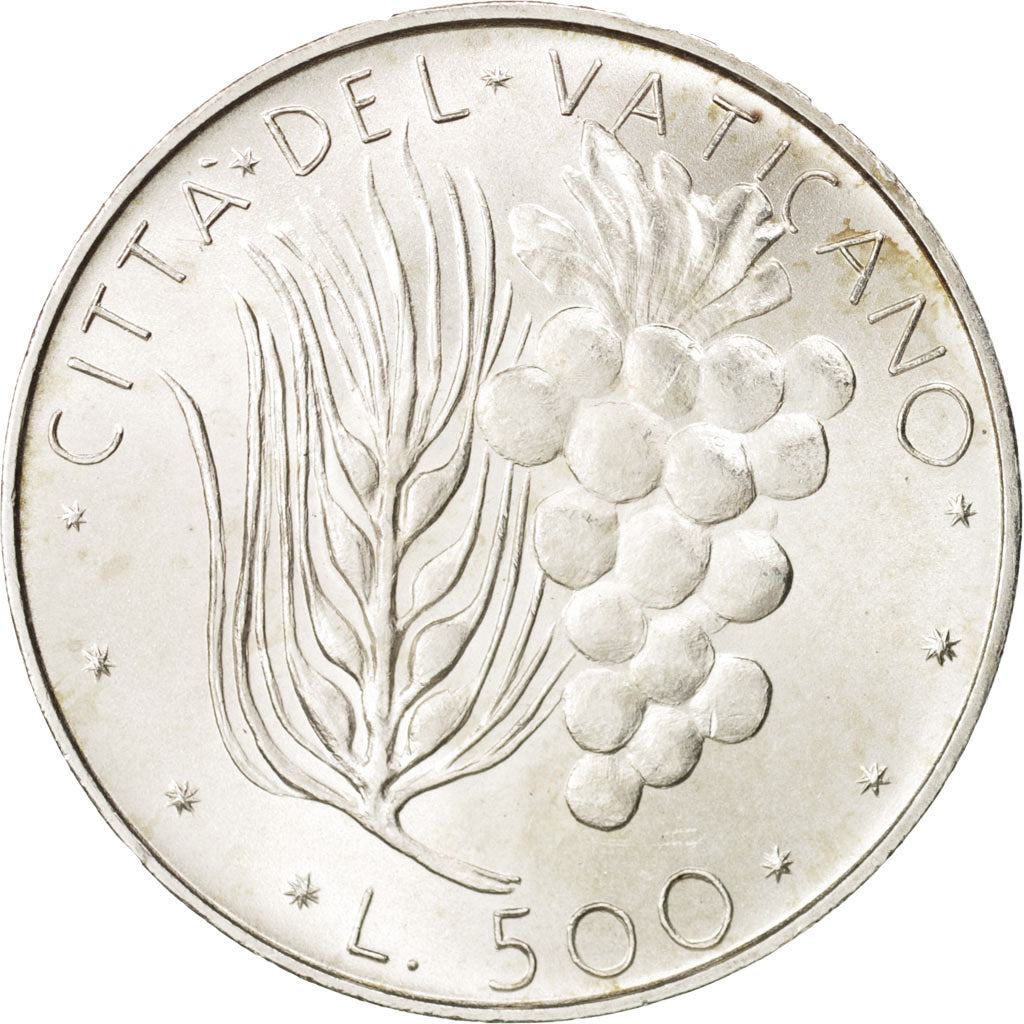 Vatikanstadt, Paul VI, 500 Lire, 1974, AU(55-58), Silver, KM:123