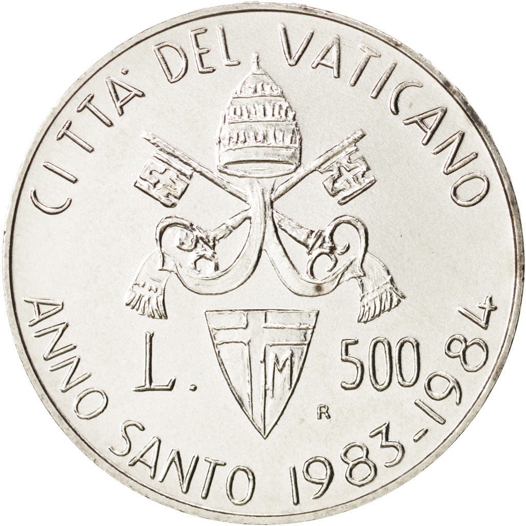 Cité du Vatican, John Paul II, 500 Lire, 1983, SUP, Argent, KM:168