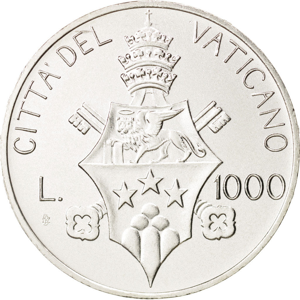 CITTÀ DEL VATICANO, John Paul I, 1000 Lire, 1978, SPL-, Argento, KM:142