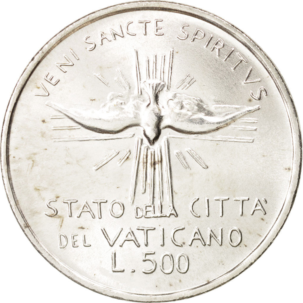 VATICAN CITY, Sede Vacante, 500 Lire, 1978, MS(63), Silver, KM:140