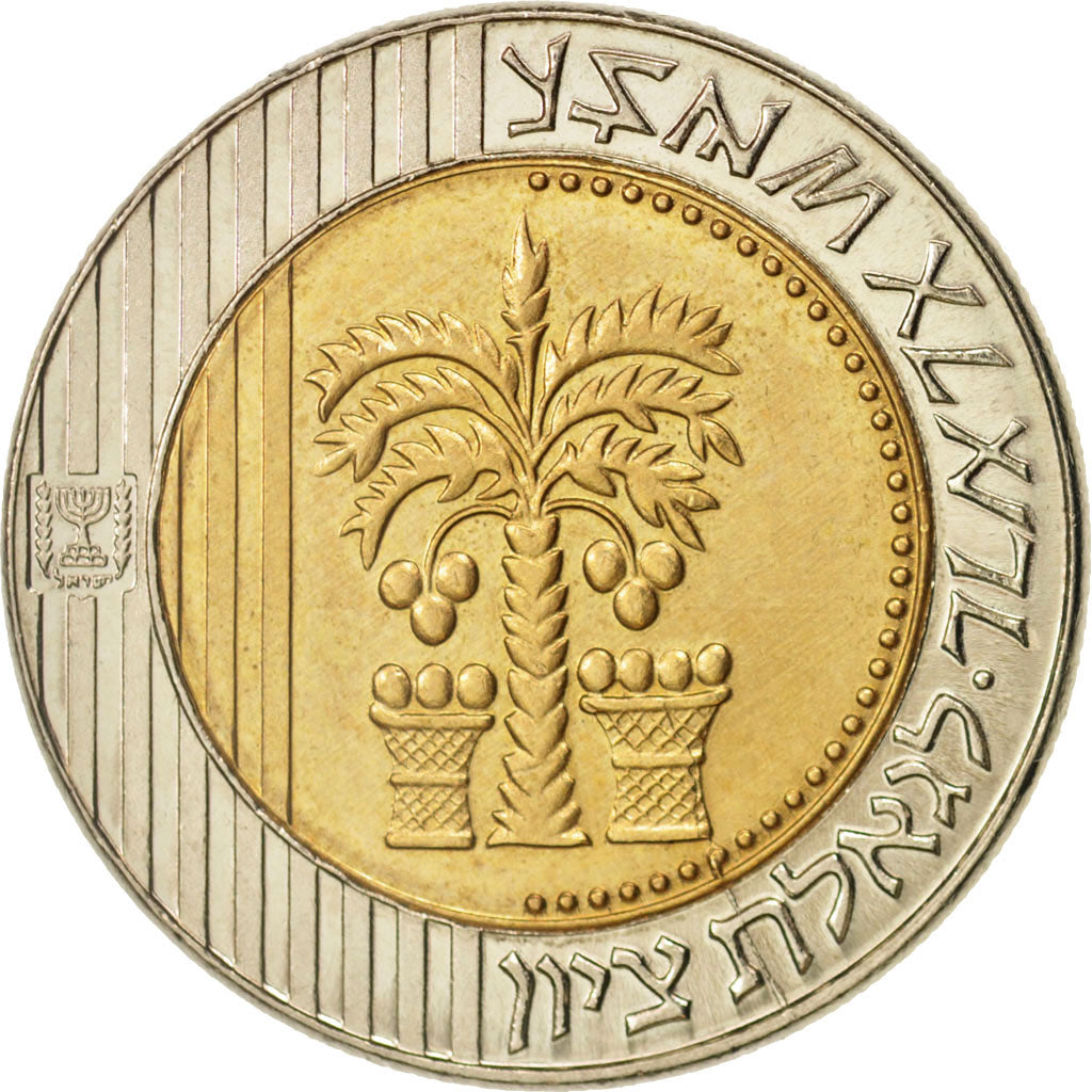 Coin, Israel, 10 New Sheqalim, 1995, MS(60-62), Bi-Metallic, KM:270