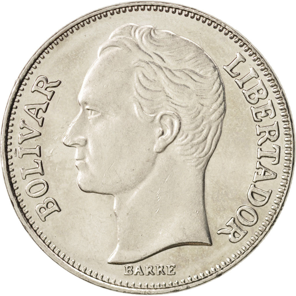 Venezuela, 2 Bolivares, 1989, MS(60-62), Nickel Clad Steel, KM:43a.2