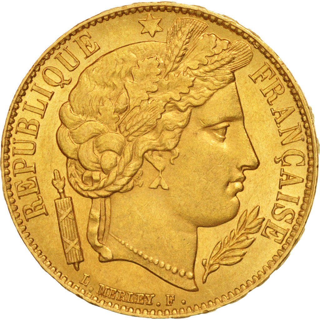 France, Cérès, 20 Francs, 1851, Paris, AU(50-53), Gold, KM:762, Gadoury:1059