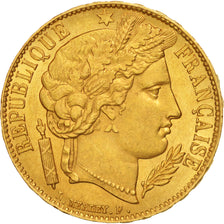 France, Cérès, 20 Francs, 1851, Paris, AU(50-53), Gold, KM:762, Gadoury:1059