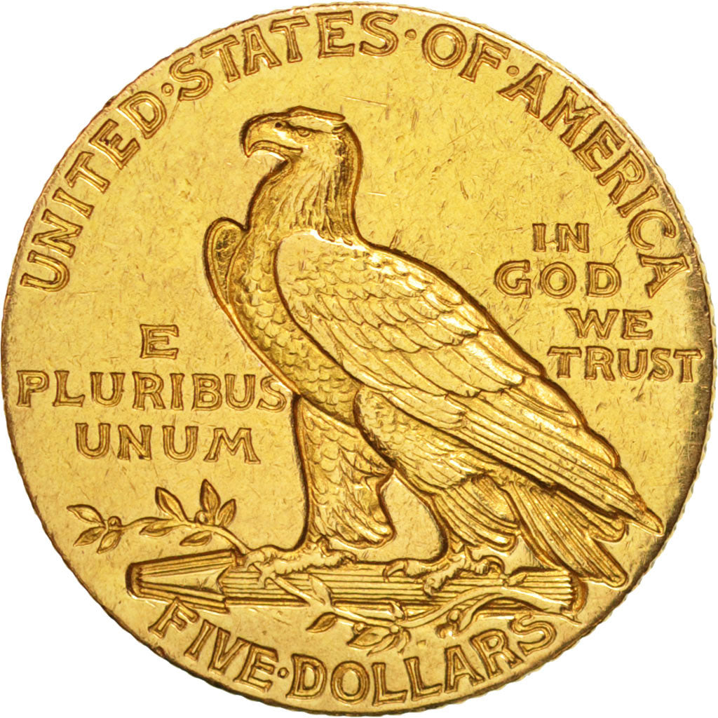 United States, Indian Head, $5, 1909, Philadelphia, AU(50-53), Gold, KM:129
