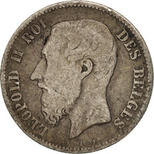 Coin, Belgium, Leopold II, 50 Centimes, 1866, F(12-15), Silver, KM:26
