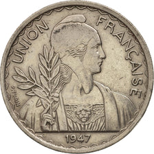 FRENCH INDO-CHINA, Piastre, 1947, Paris, TTB+, Argent, KM:19
