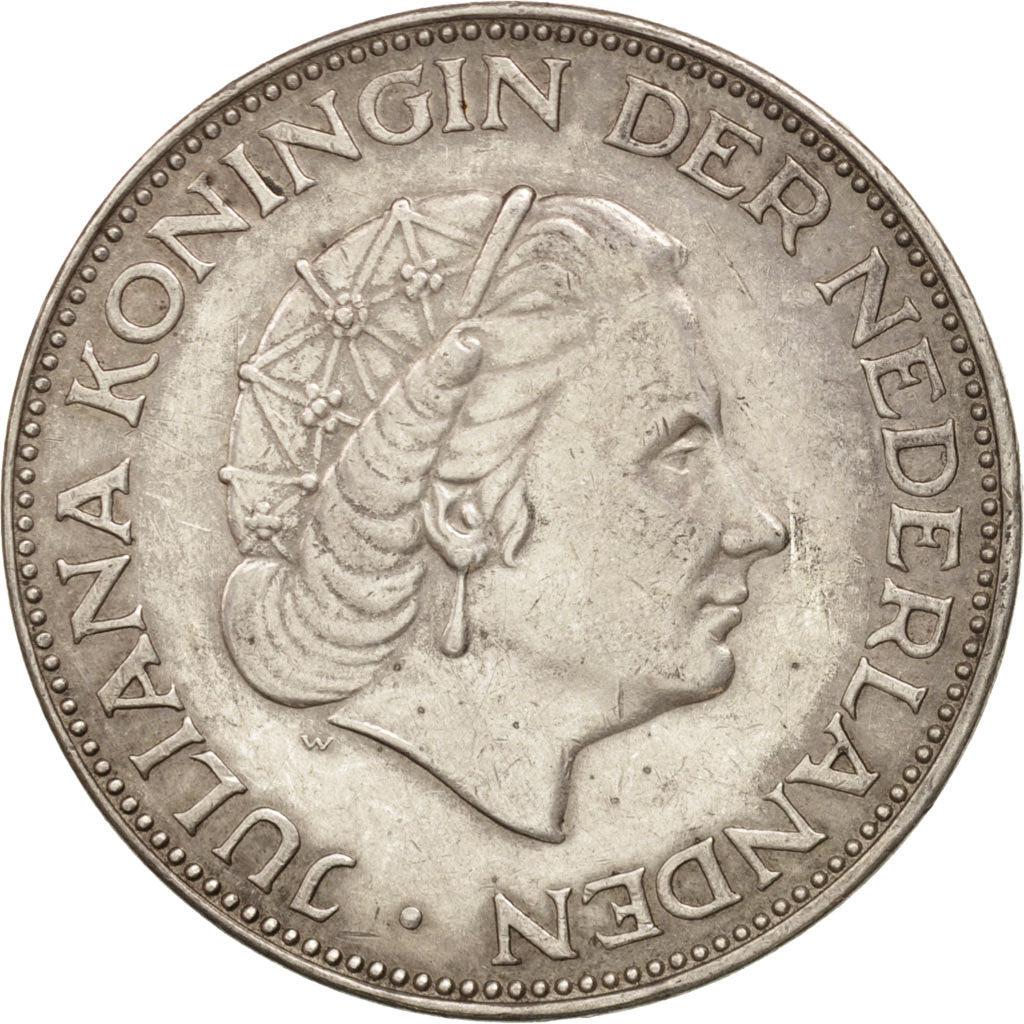 Monnaie, Pays-Bas, Juliana, 2-1/2 Gulden, 1961, TTB+, Argent, KM:185