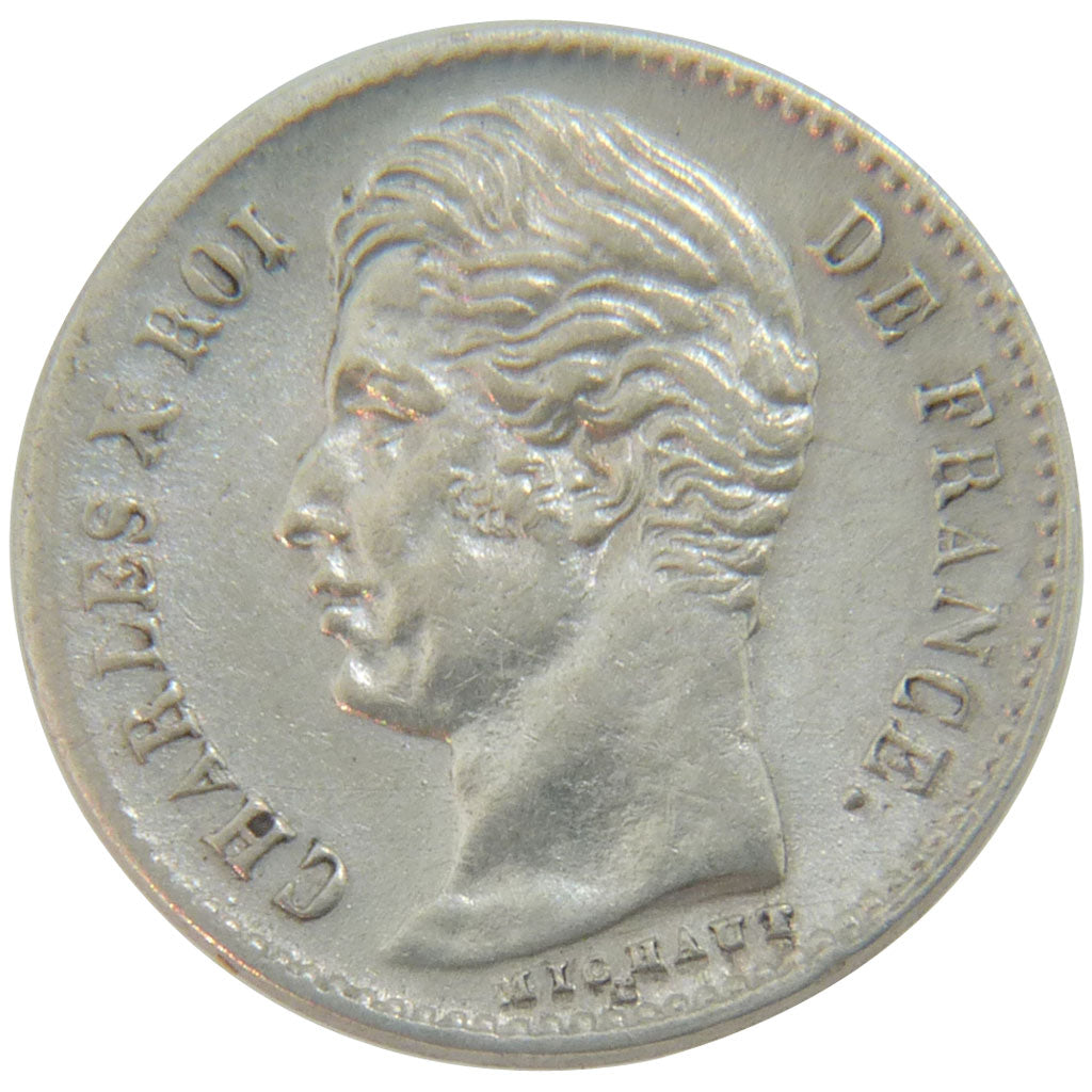 FRANCE, Charles X, 1/4 Franc, 1830, Paris, KM #722.1, AU(50-53), Silver,...