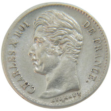 FRANCE, Charles X, 1/4 Franc, 1830, Paris, KM #722.1, AU(50-53), Silver,...