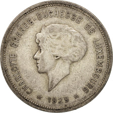 Luxembourg, Charlotte, 5 Francs, 1929, VF(30-35), Silver, KM:38