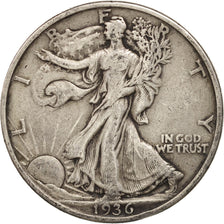 United States, Walking Liberty Half Dollar, 1936, Philadelphia, VF(30-35)