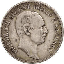 German States, SAXONY-ALBERTINE, 2 Mark, 1873, Muldenhütten, EF(40-45)