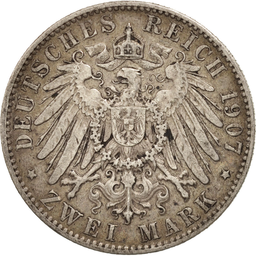German States, SAXONY-ALBERTINE, 2 Mark, 1873, Muldenhütten, EF(40-45)