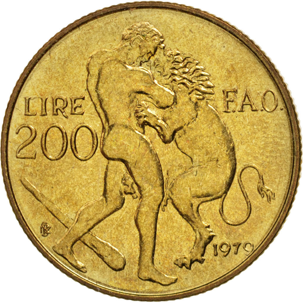 San Marino, 200 Lire, 1979, MS(65-70), Aluminum-Bronze, KM:96