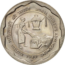 Munten, INDIAASE REPUBLIEK, 25 Paise, 1980, Bombay, FDC, Copper-nickel, KM:50