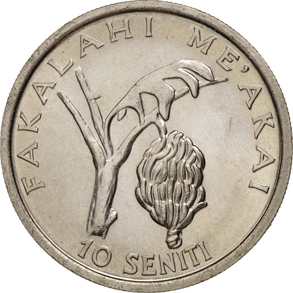 Coin, Tonga, King Taufa'ahau Tupou IV, 10 Seniti, 1981, MS(65-70)