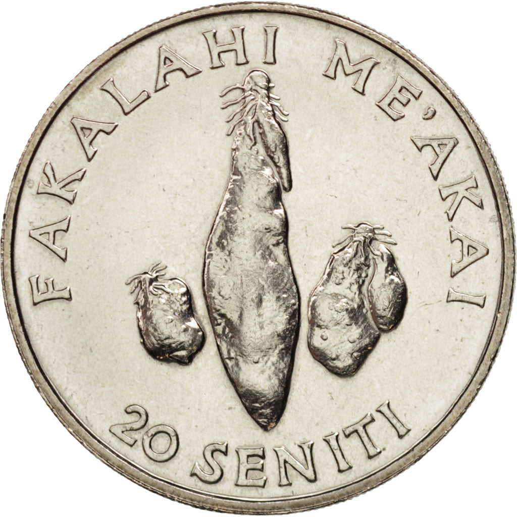 Tonga, King Taufa'ahau Tupou IV, 20 Seniti, 1981, MS(65-70), KM:70