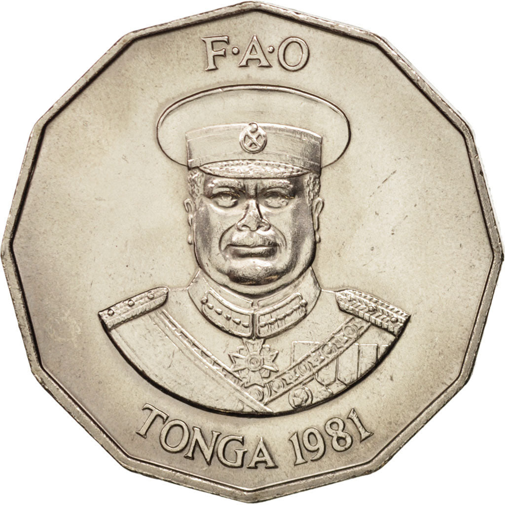 Tonga, King Taufa'ahau Tupou IV, 50 Seniti, 1981, FDC, Copper-nickel, KM:71