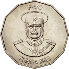 Tonga, King Taufa'ahau Tupou IV, 50 Seniti, 1981, FDC, Copper-nickel, KM:71