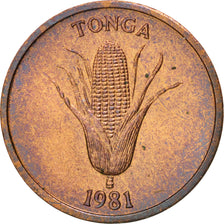 Moneta, Tonga, King Taufa'ahau Tupou IV, Seniti, 1981, MS(65-70), Bronze, KM:66