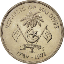 MALDIVE ISLANDS, 5 Rufiyaa, 1977, MS(65-70), Copper-nickel, KM:55