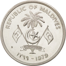 MALDIVE ISLANDS, 100 Rufiyaa, 1979, MS(65-70), Silver, KM:60