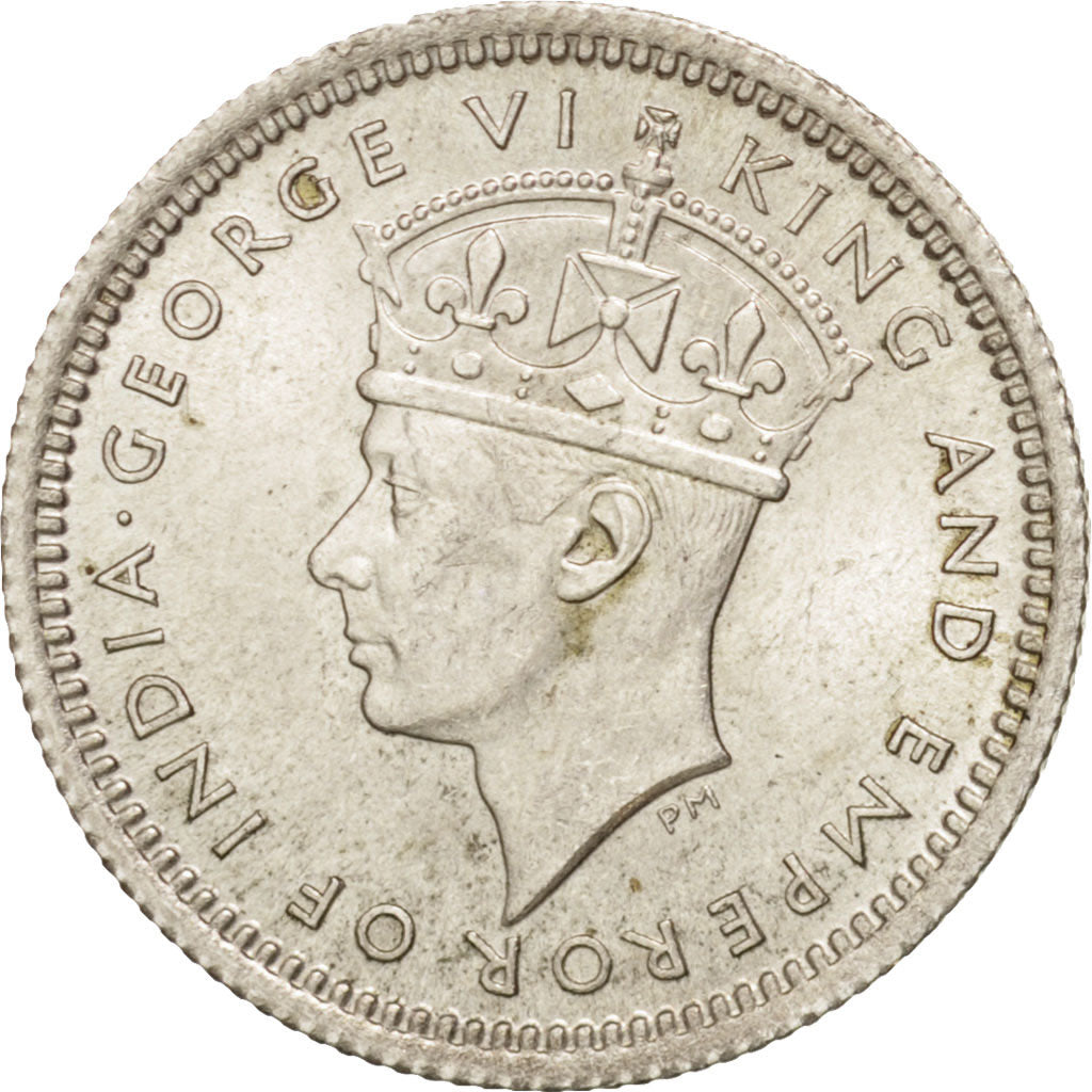 MALAYA, 5 Cents, 1945, MS(63), Silver, KM:3a