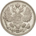 Russia, Nicholas II, 15 Kopeks, 1916, Saint-Petersburg, AU(55-58), KM:21a.3
