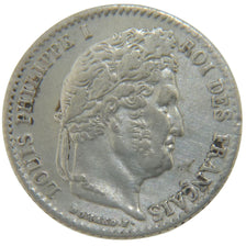 FRANCE, Louis-Philippe, 1/4 Franc, 1834, Paris, EF(40-45), Silver, Gadoury...