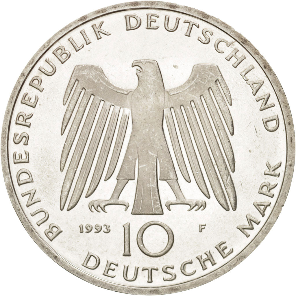 Coin, GERMANY - FEDERAL REPUBLIC, 10 Mark, 1993, Stuttgart, Germany, MS(64)