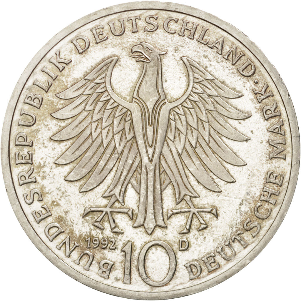 Coin, GERMANY - FEDERAL REPUBLIC, 10 Mark, 1992, Munich, Germany, MS(63)