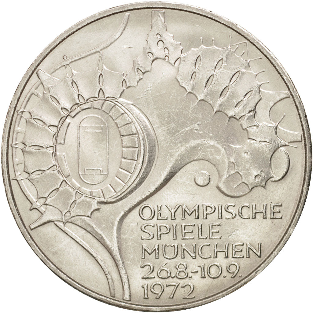 Coin, GERMANY - FEDERAL REPUBLIC, 10 Mark, 1972, Munich, MS(63), Silver, KM:133