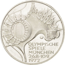 GERMANY - FEDERAL REPUBLIC, 10 Mark, 1972, Stuttgart, MS(63), Silver, KM:133