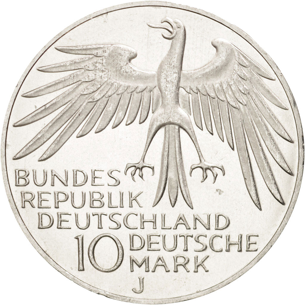 Monnaie, République fédérale allemande, 10 Mark, 1972, Hamburg, SPL, Argent