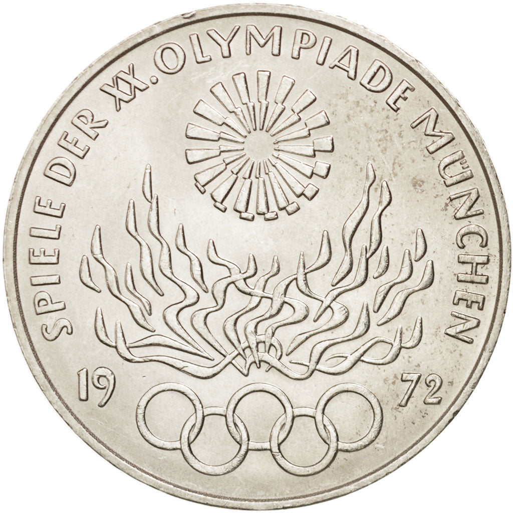 Coin, GERMANY - FEDERAL REPUBLIC, 10 Mark, 1972, Munich, MS(63), Silver, KM:135