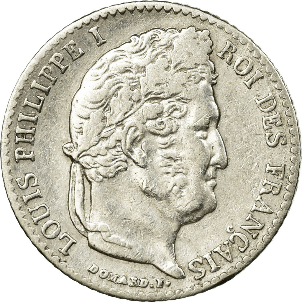 Coin, France, Louis-Philippe, 1/4 Franc, 1838, Paris, EF(40-45), Silver