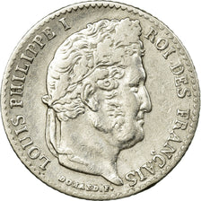 Coin, France, Louis-Philippe, 1/4 Franc, 1838, Paris, EF(40-45), Silver