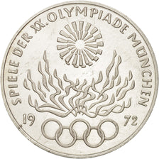 Coin, GERMANY - FEDERAL REPUBLIC, 10 Mark, 1972, Karlsruhe, MS(63), Silver