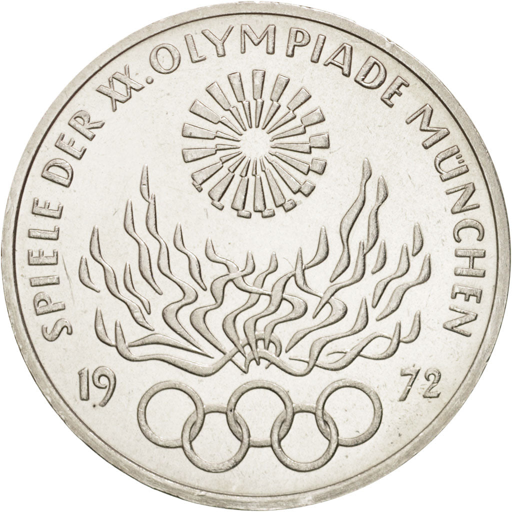 Coin, GERMANY - FEDERAL REPUBLIC, 10 Mark, 1972, Stuttgart, MS(63), Silver