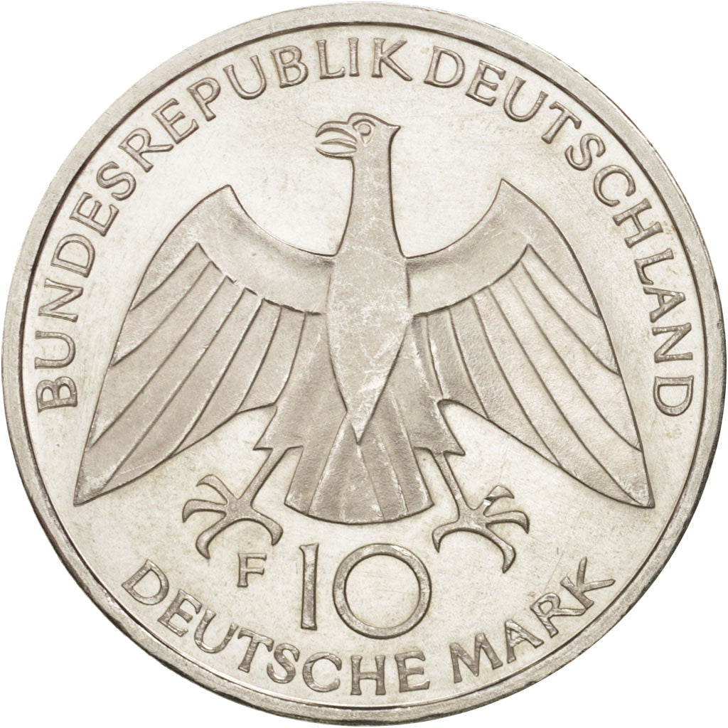 GERMANY - FEDERAL REPUBLIC, 10 Mark, 1972, Stuttgart, MS(63), Silver, KM:131