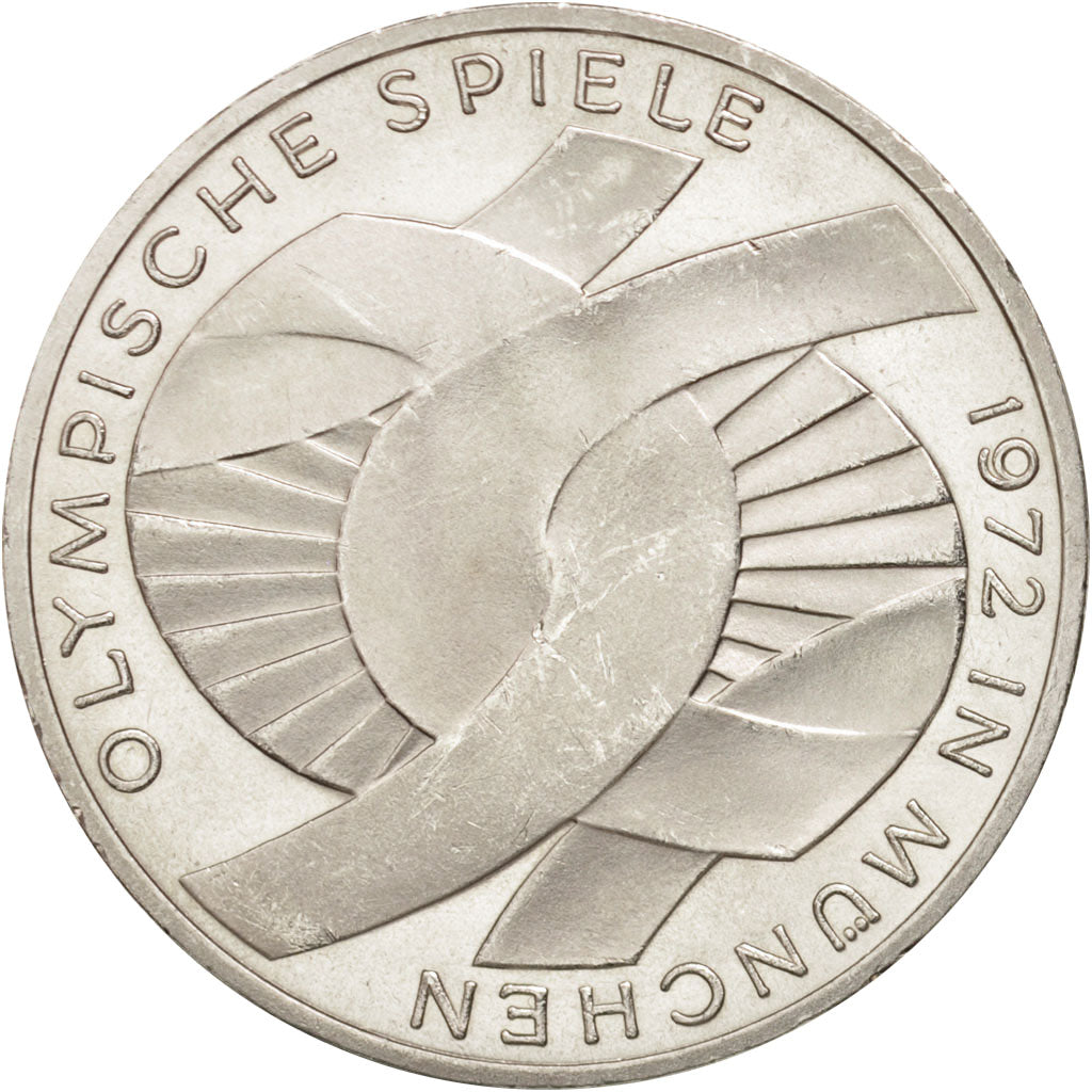 Monnaie, République fédérale allemande, 10 Mark, 1972, Karlsruhe, SUP+