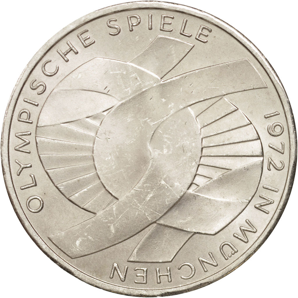 Coin, GERMANY - FEDERAL REPUBLIC, 10 Mark, 1972, Hamburg, MS(60-62), Silver