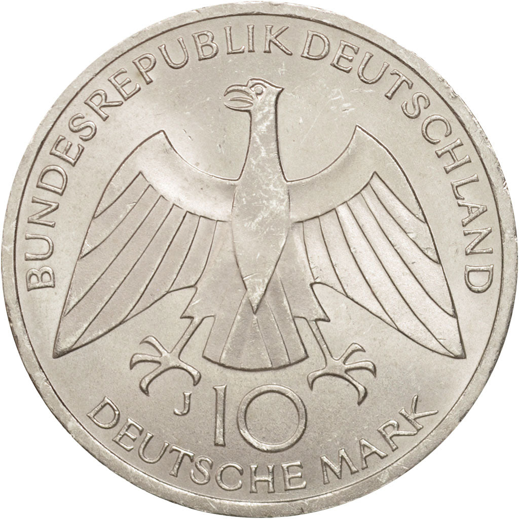 Coin, GERMANY - FEDERAL REPUBLIC, 10 Mark, 1972, Hamburg, MS(60-62), Silver