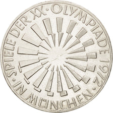 Coin, GERMANY - FEDERAL REPUBLIC, 10 Mark, 1972, Karlsruhe, MS(63), Silver