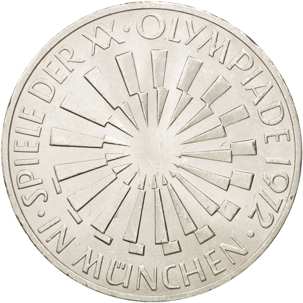 Coin, GERMANY - FEDERAL REPUBLIC, 10 Mark, 1972, Hamburg, MS(60-62), Silver