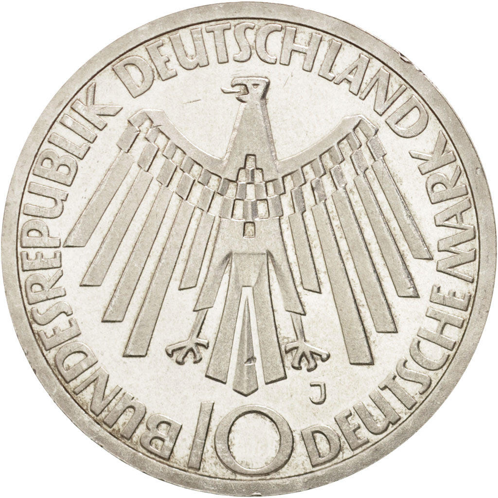 Coin, GERMANY - FEDERAL REPUBLIC, 10 Mark, 1972, Hamburg, MS(64), Silver
