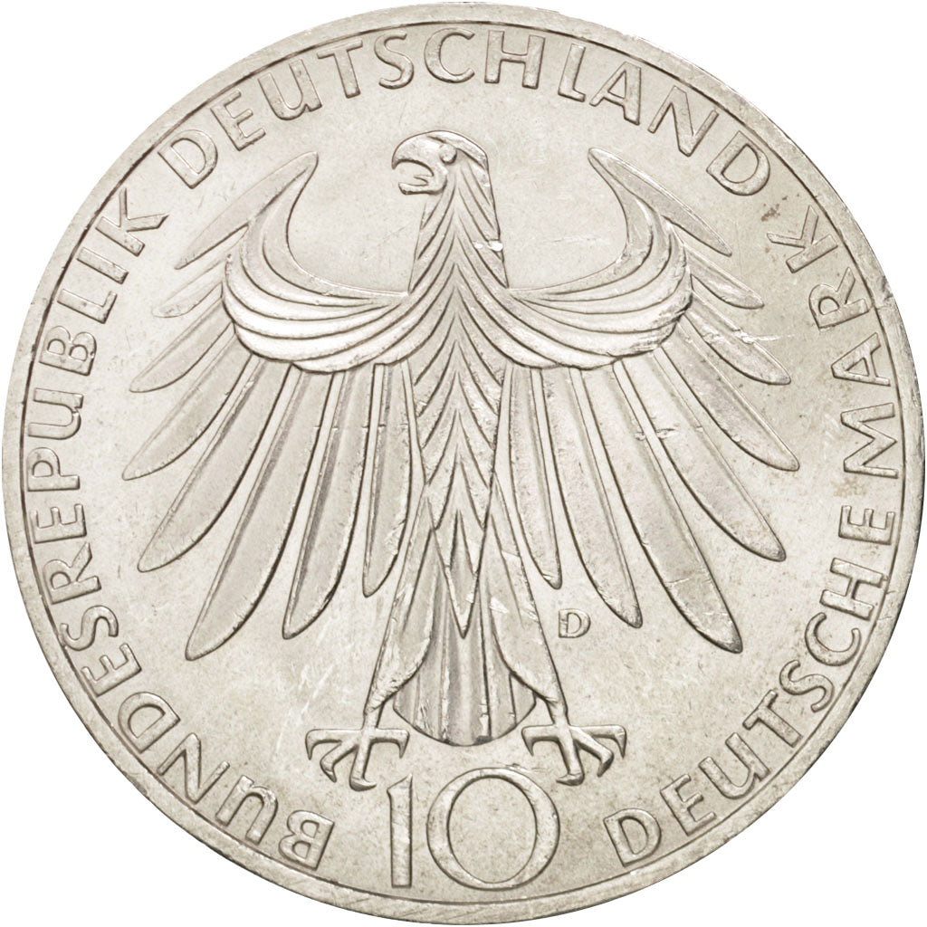 Coin, GERMANY - FEDERAL REPUBLIC, 10 Mark, 1972, Munich, MS(60-62), Silver
