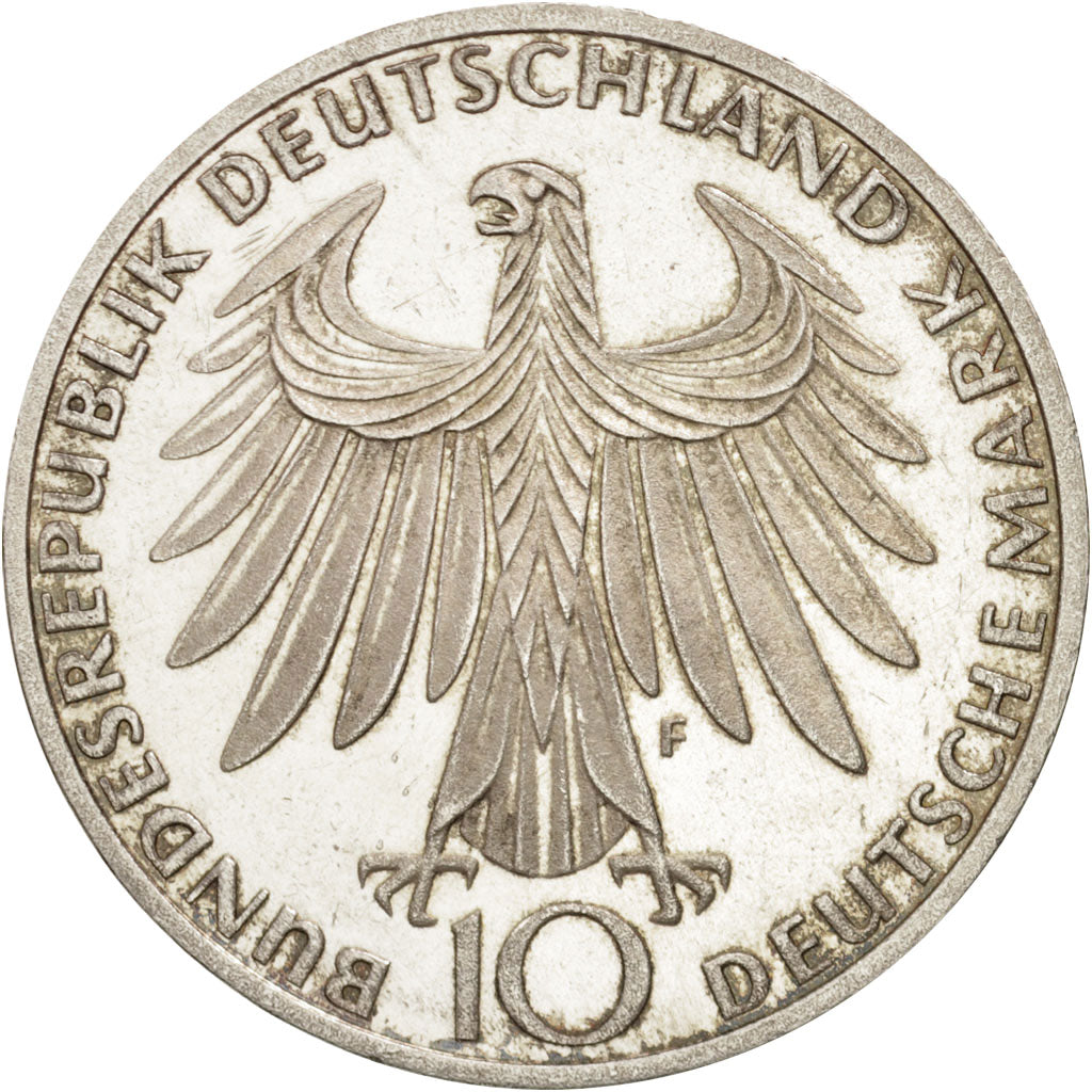 Coin, GERMANY - FEDERAL REPUBLIC, 10 Mark, 1972, Stuttgart, MS(60-62), Silver